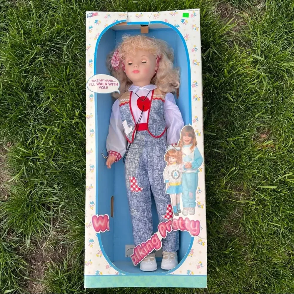 Vintage 90s Walking Pretty Annette Doll acid Wash cowgirl